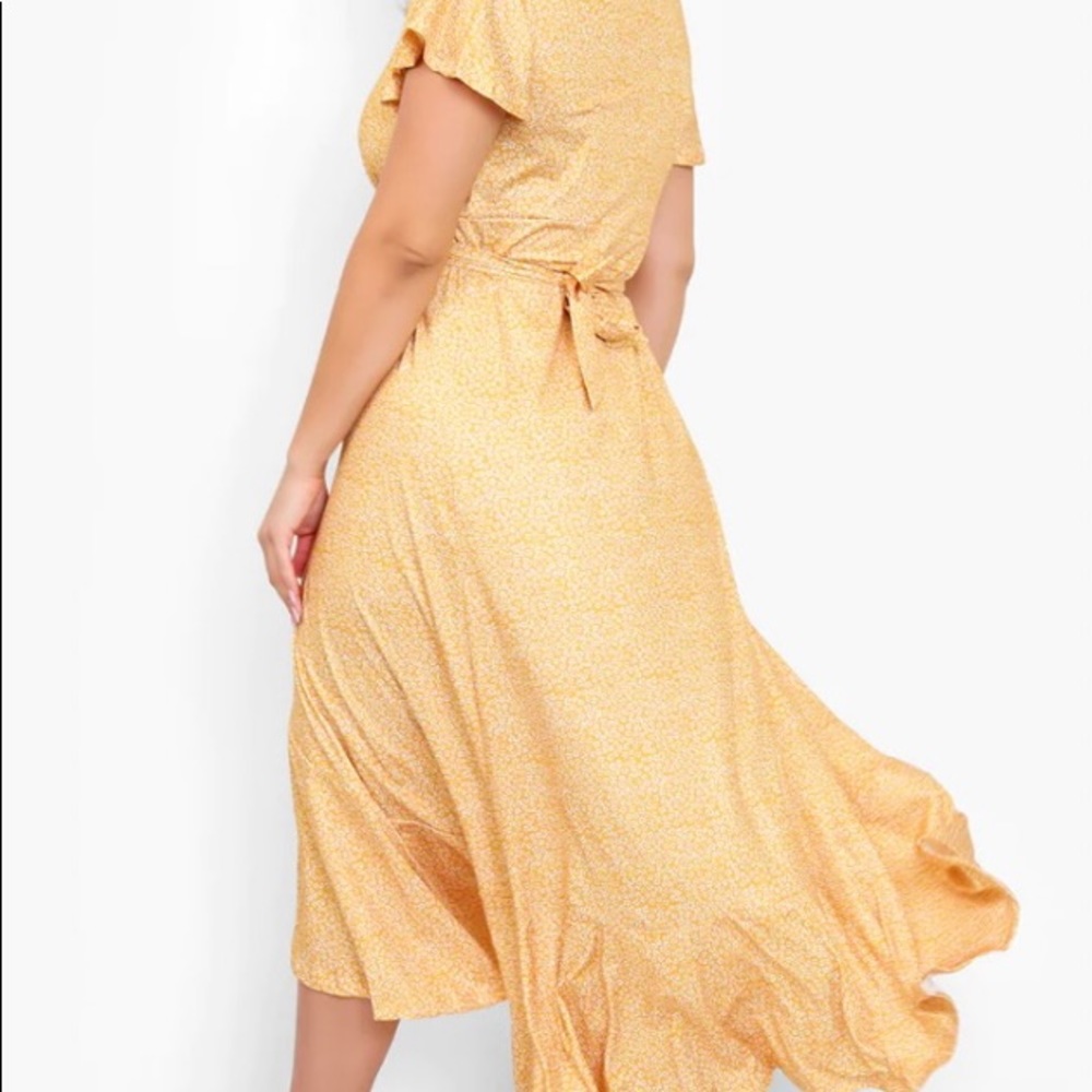Rebdolls yellow wrap maxi dress size 4x